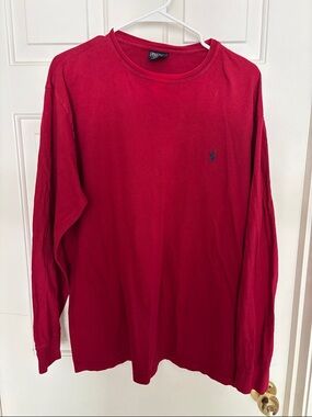 Ralph Lauren Dark Red Long-Sleeve Crewneck Tee